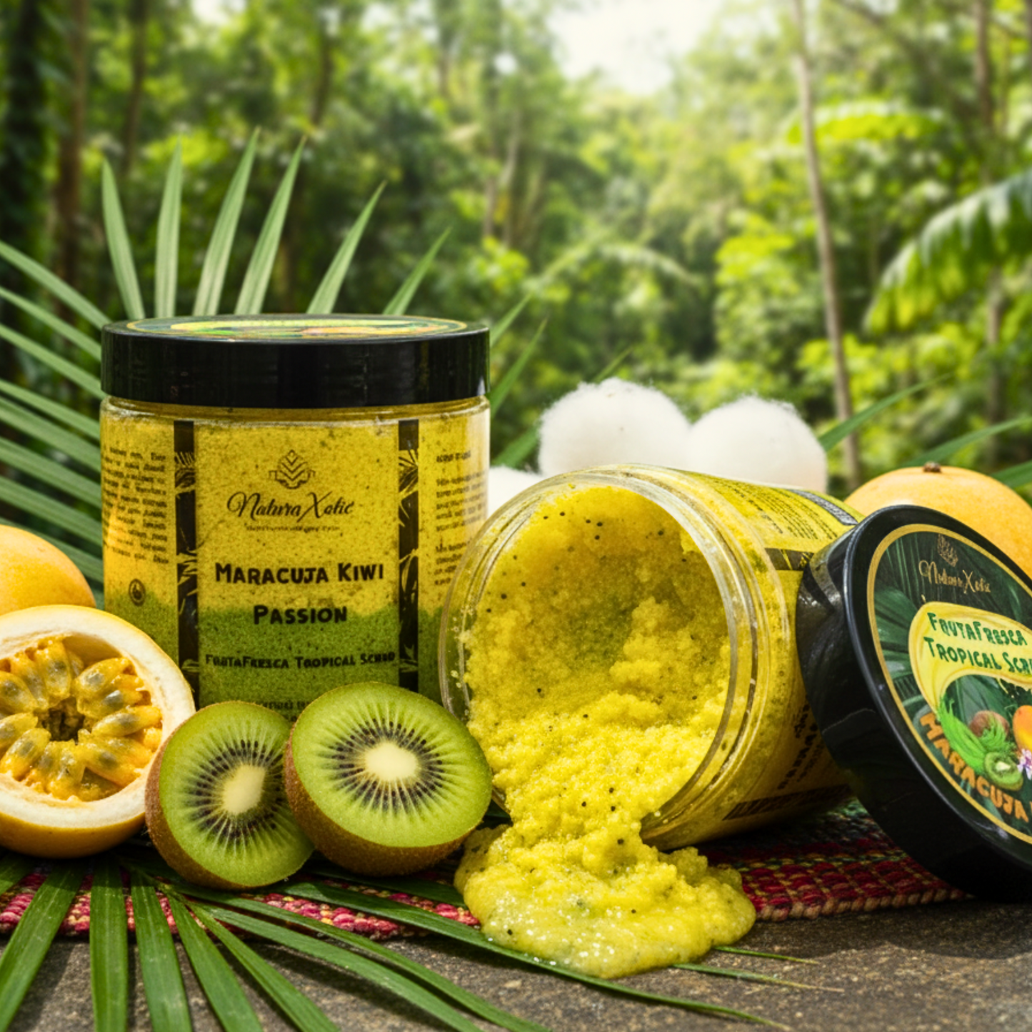Maracuja Kiwi Luxury Sugar Scrub – Natural Skincare Delight 8oz